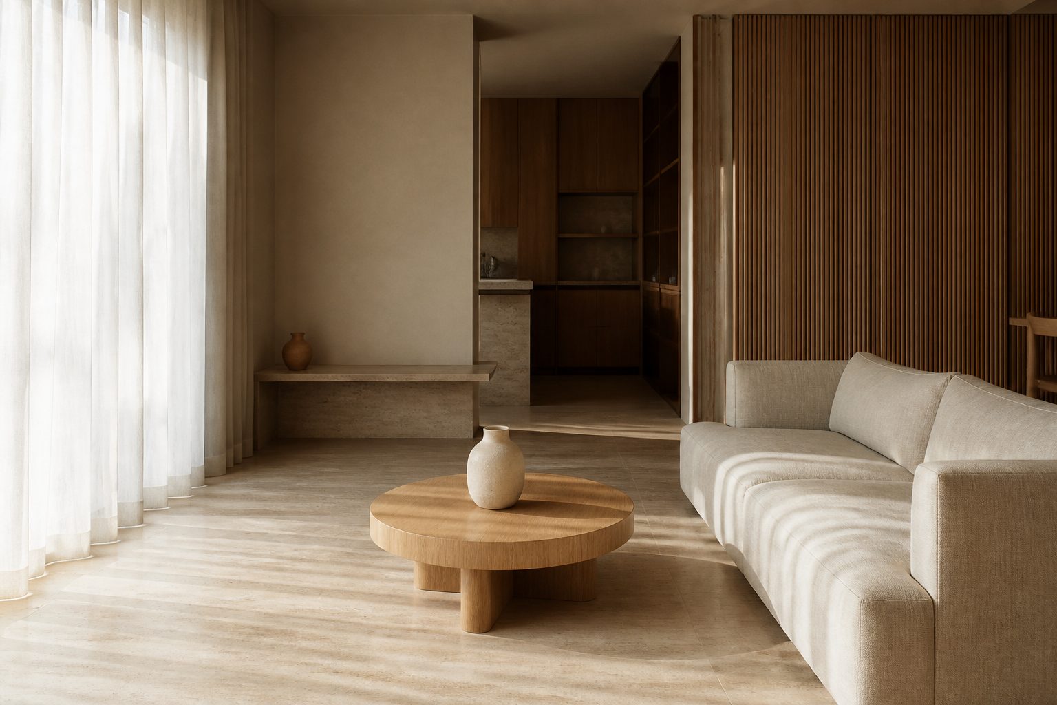 Living room in early morning light